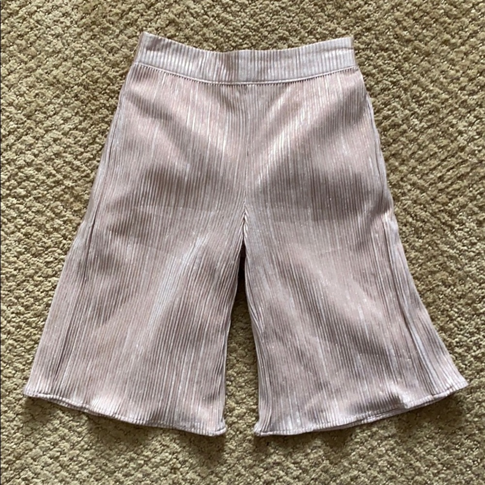 EUC Janie and Jack metallic rose gold pants